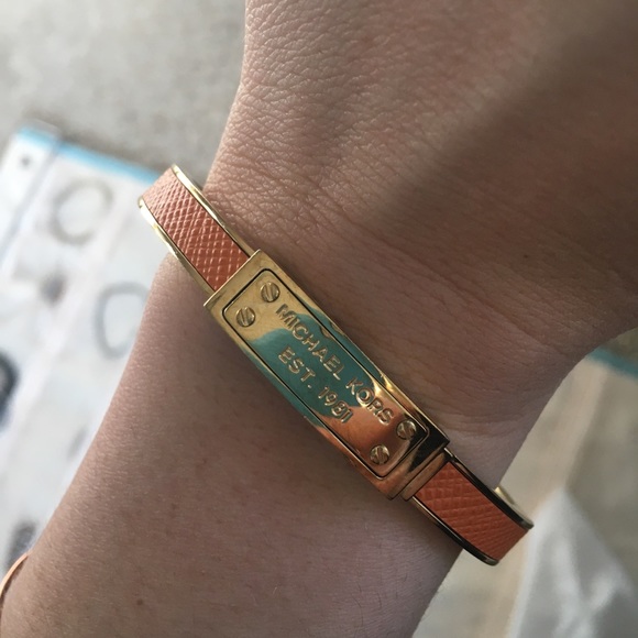 Michael Kors Gold and Orange Bangle - Picture 1 of 3